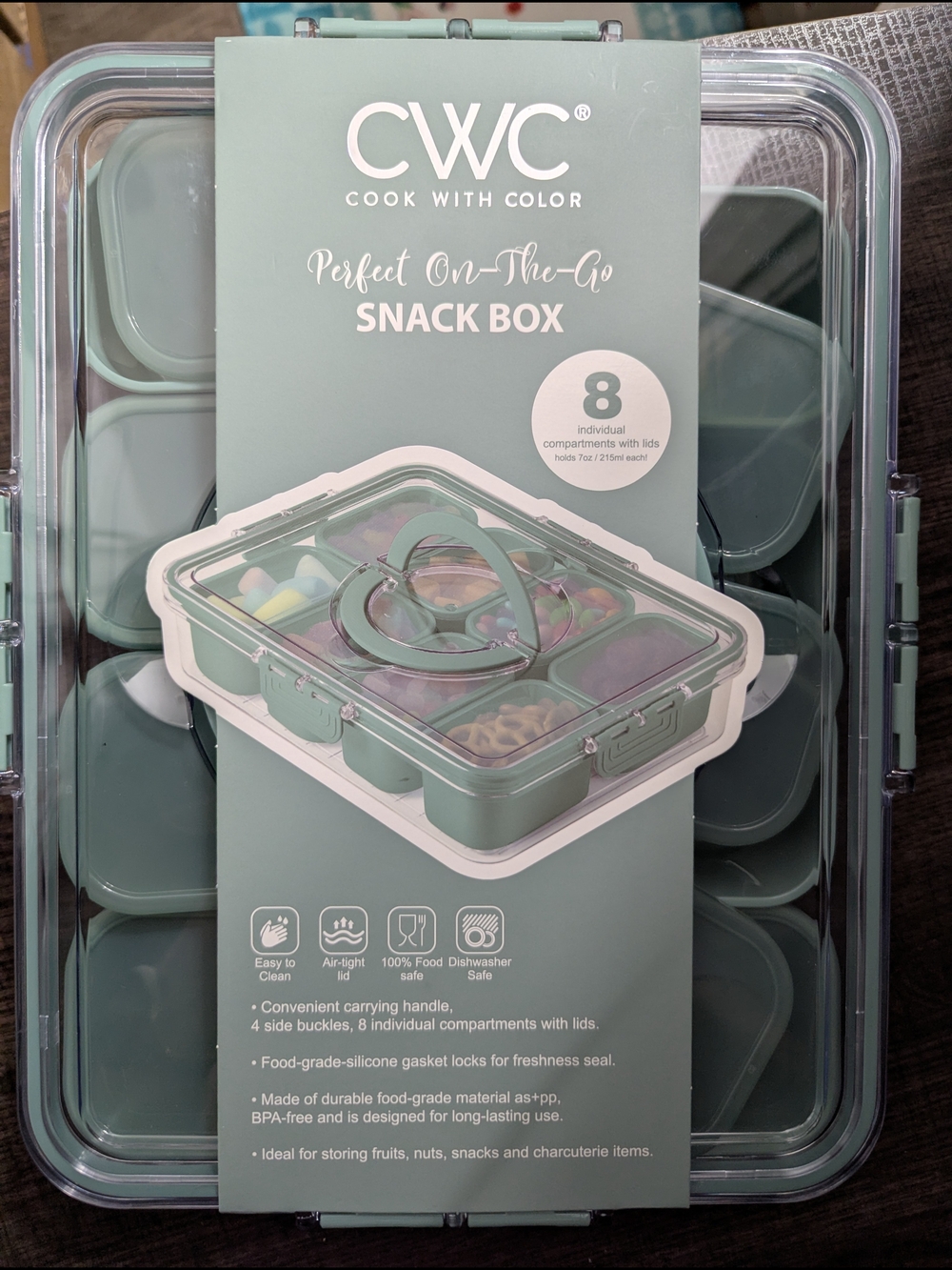 Perfect On The Go Snack Box – 8 Compartment Portable Food Storage